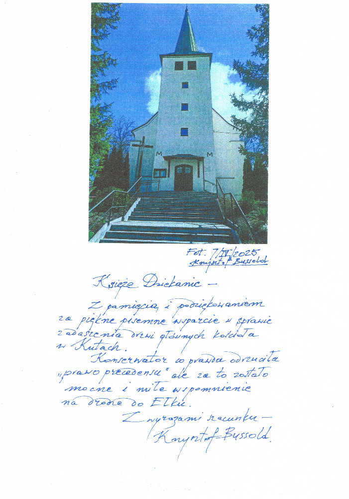 podziekowanie, ksiądz dziekan,