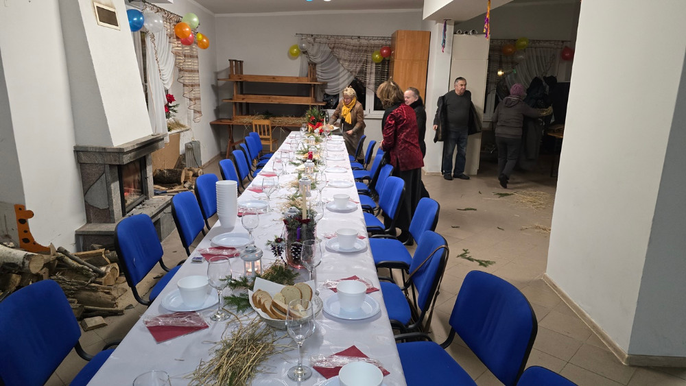 sala, dekoracja, kominek,
