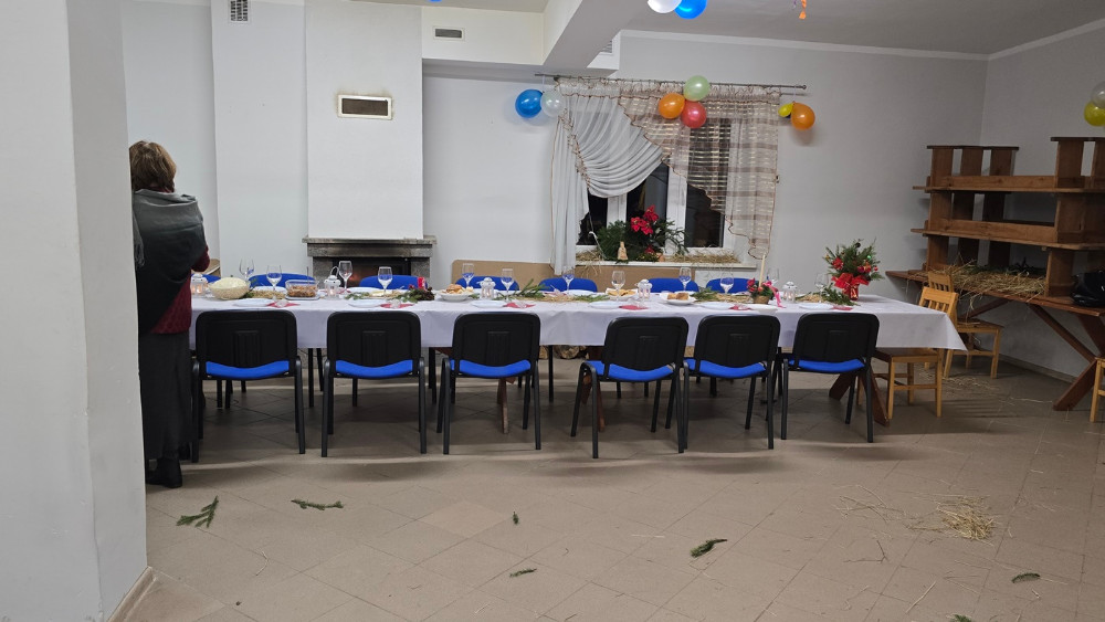 sala, świetlica, wigilia, stół,